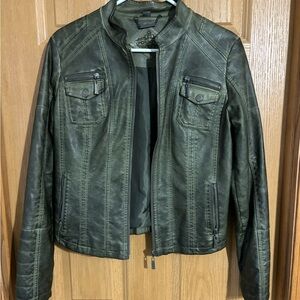 Green Women’s Leather Jacket